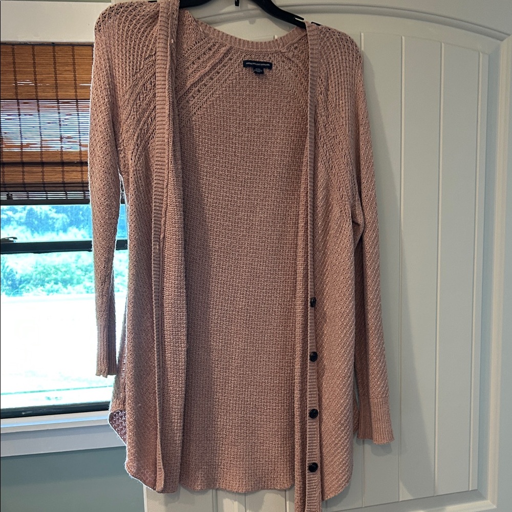 American eagle Women's Pink Sweater Cardigan